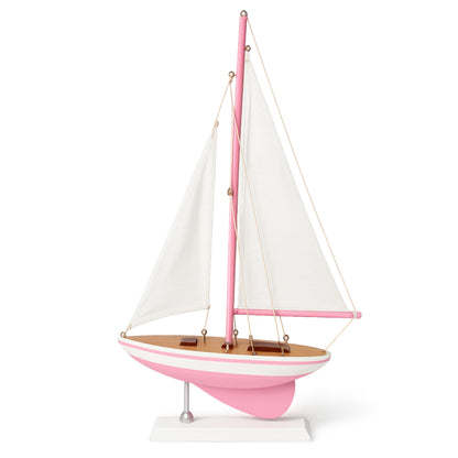 Wooden Sailboat Model Yacht – Handcrafted Nautical Decor Ornament