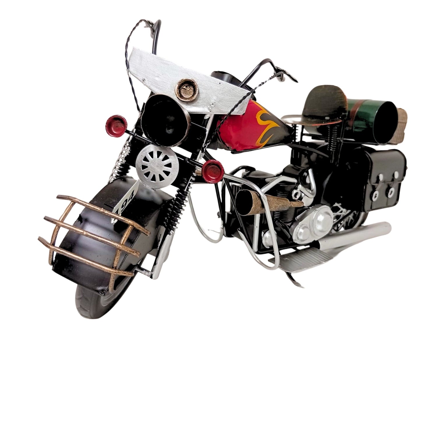 Large Assembled Motorcycle Model | Vintage Motorbike Display Piece | Home or Office - Authentic Replicas & Models
