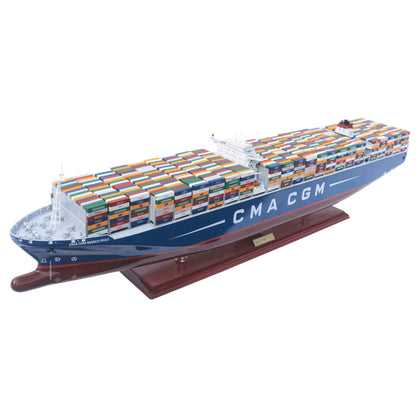 CMA CGM Marco Polo Wooden Model Ship 71 cm