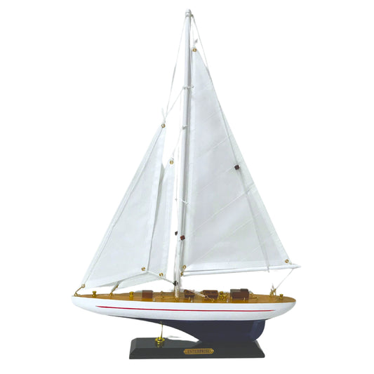 Wooden Sailboat Model – Handcrafted Nautical Yacht Display (4 Sizes Available)