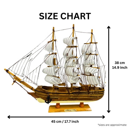 Confection Sailing Ship Model 1C – Handmade Wooden Display Ship 45 cm