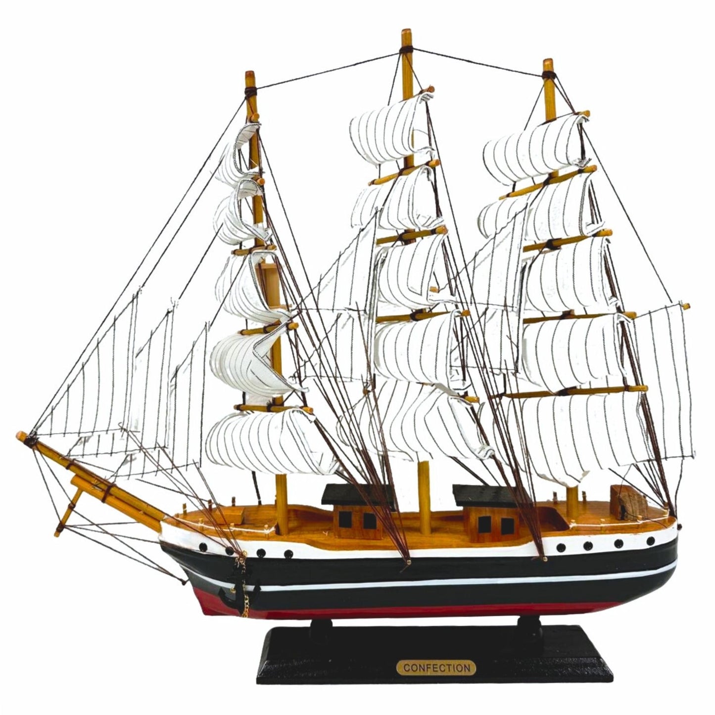 Confection Sailing Ship Model 1E – Handmade Wooden Display Ship 50 cm