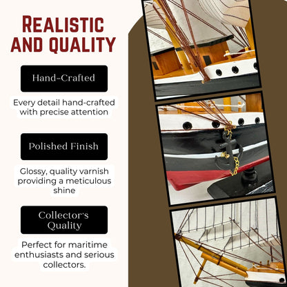 Confection Sailing Ship Model 1E – Handmade Wooden Display Ship 50 cm