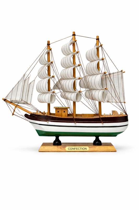 Confection Wooden Sailing Ship 1o Model 33cm Assembled