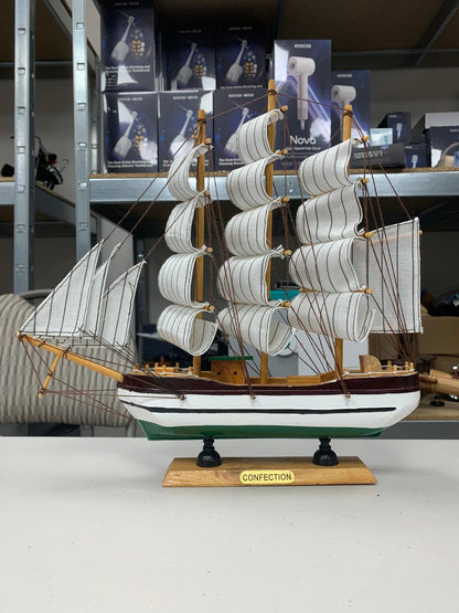 Confection Wooden Sailing Ship 1o Model 33cm Assembled