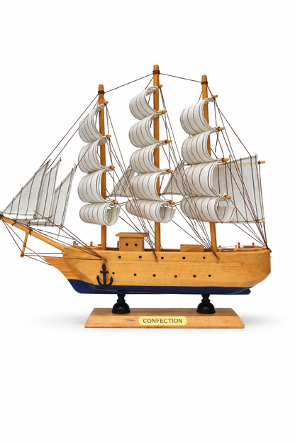 Confection Wooden Sailing Ship 1P Model 33cm Assembled