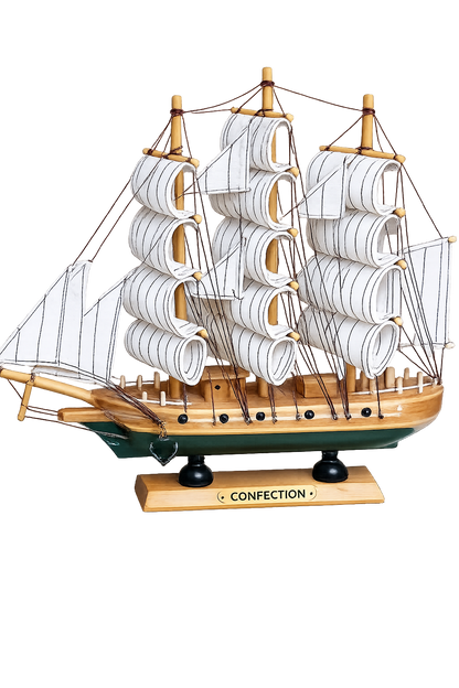 Handcrafted Wooden Tall Ship Model 1S – 33cm Nautical Sailing Ship Replica