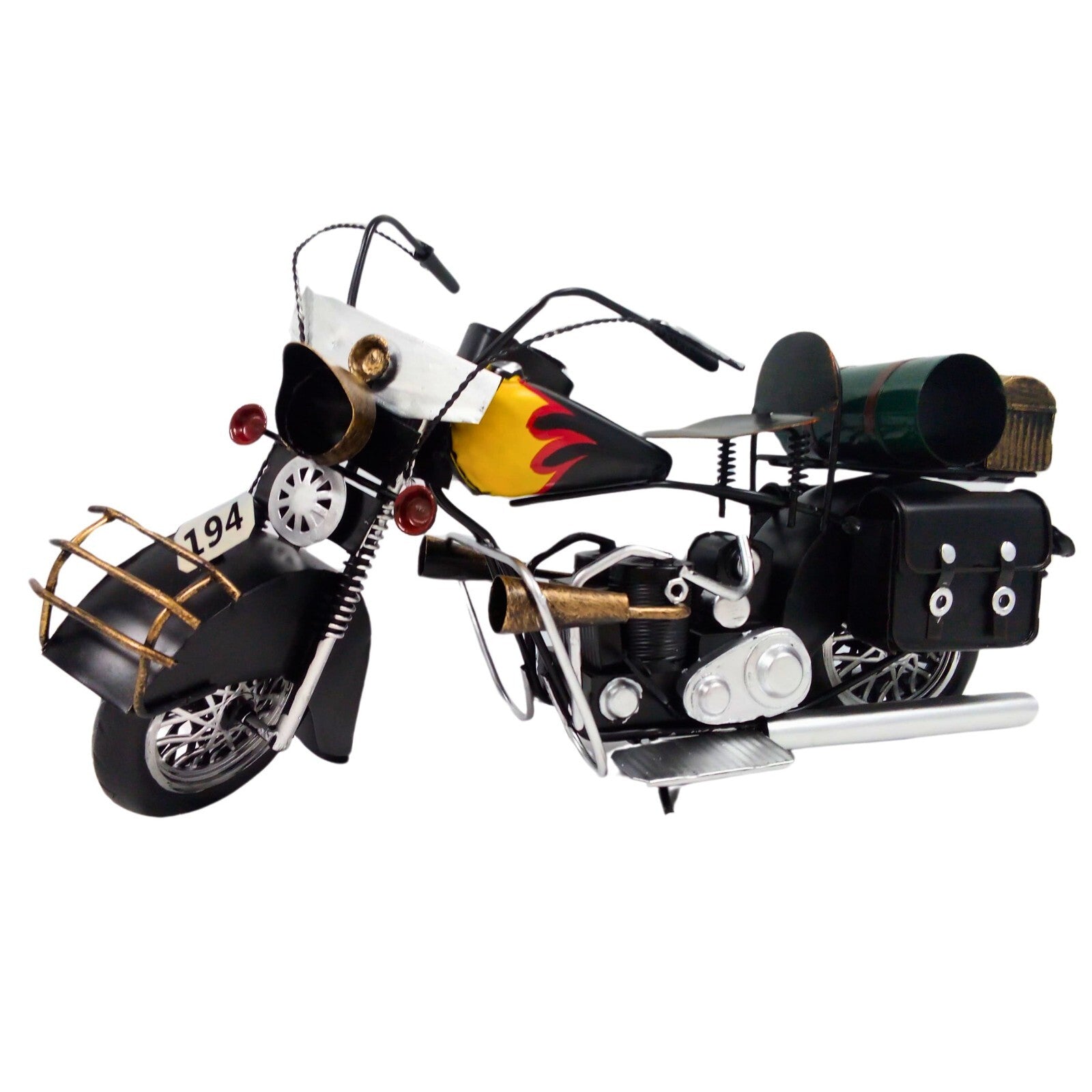 Large Assembled Motorcycle Model | Vintage Motorbike Display Piece | Home or Office - Authentic Replicas & Models