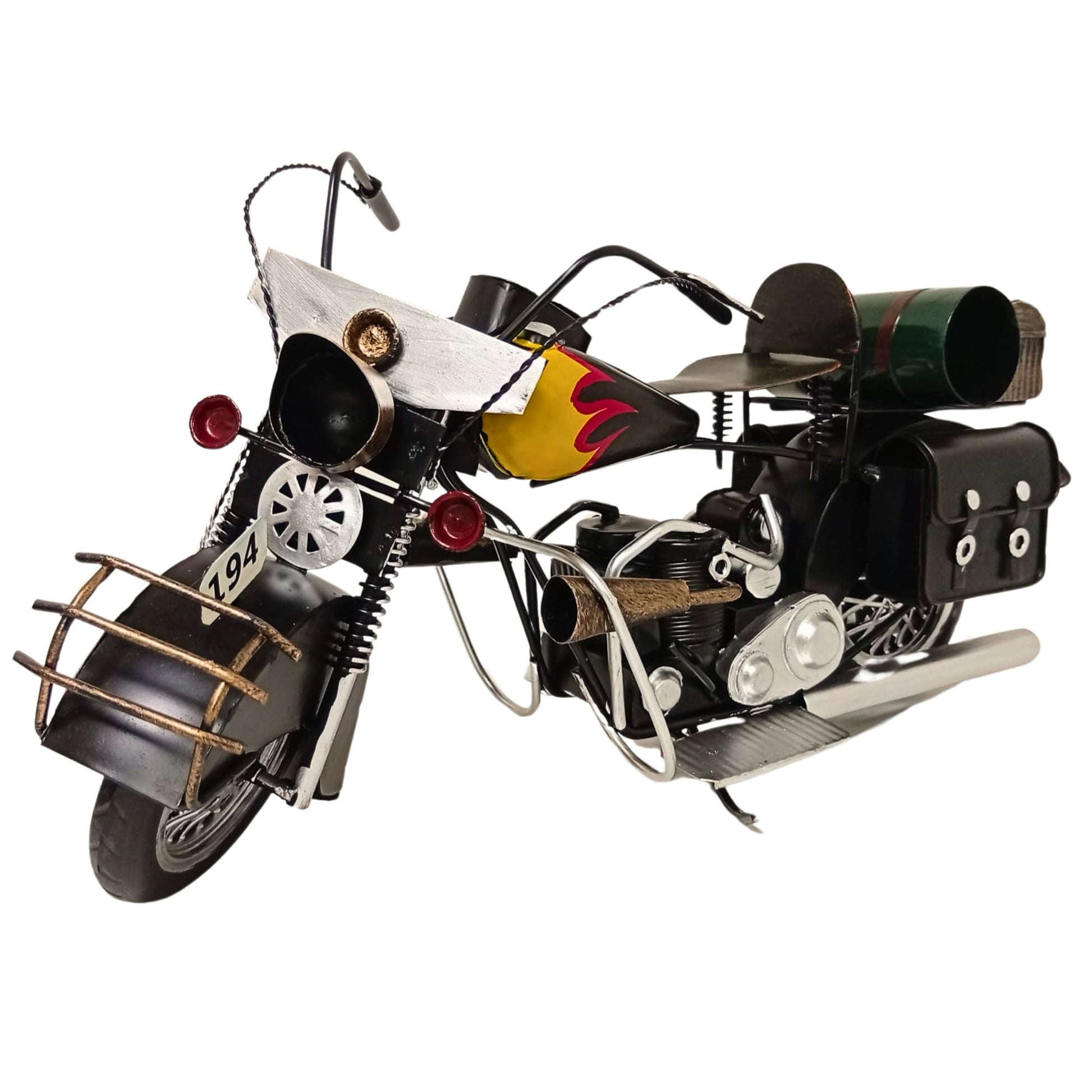 Large Assembled Motorcycle Model | Vintage Motorbike Display Piece | Home or Office - Authentic Replicas & Models