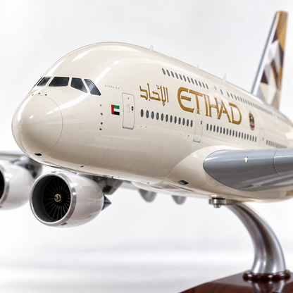 Etihad Airways A380 Model Aircraft – Stunning Display for Aviation Enthusiasts