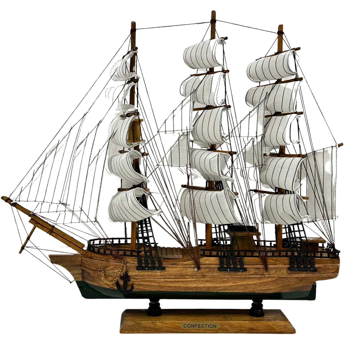 Confection Sailing Ship Model 2C – Handmade Wooden Display Ship 49 cm