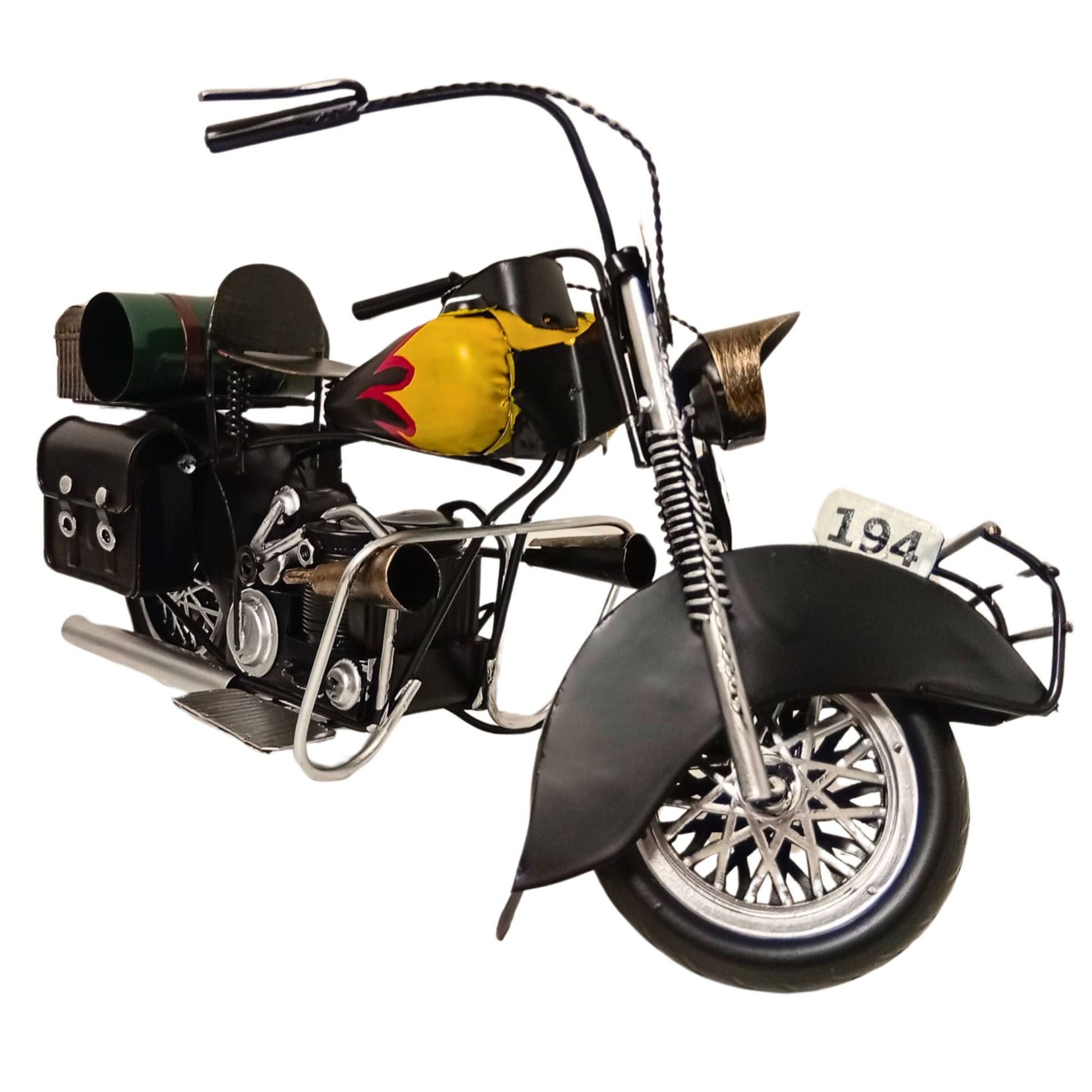 Large Assembled Motorcycle Model | Vintage Motorbike Display Piece | Home or Office - Authentic Replicas & Models