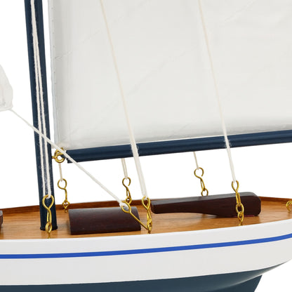 Wooden Sailboat Model Yacht – Handcrafted Nautical Decor Ornament