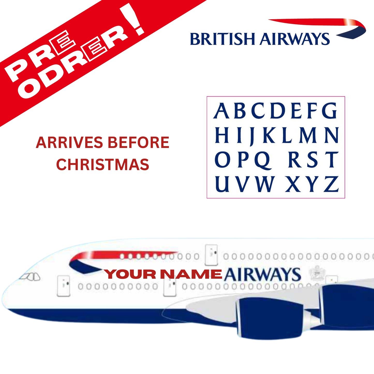Personalised British Airways A380 Model