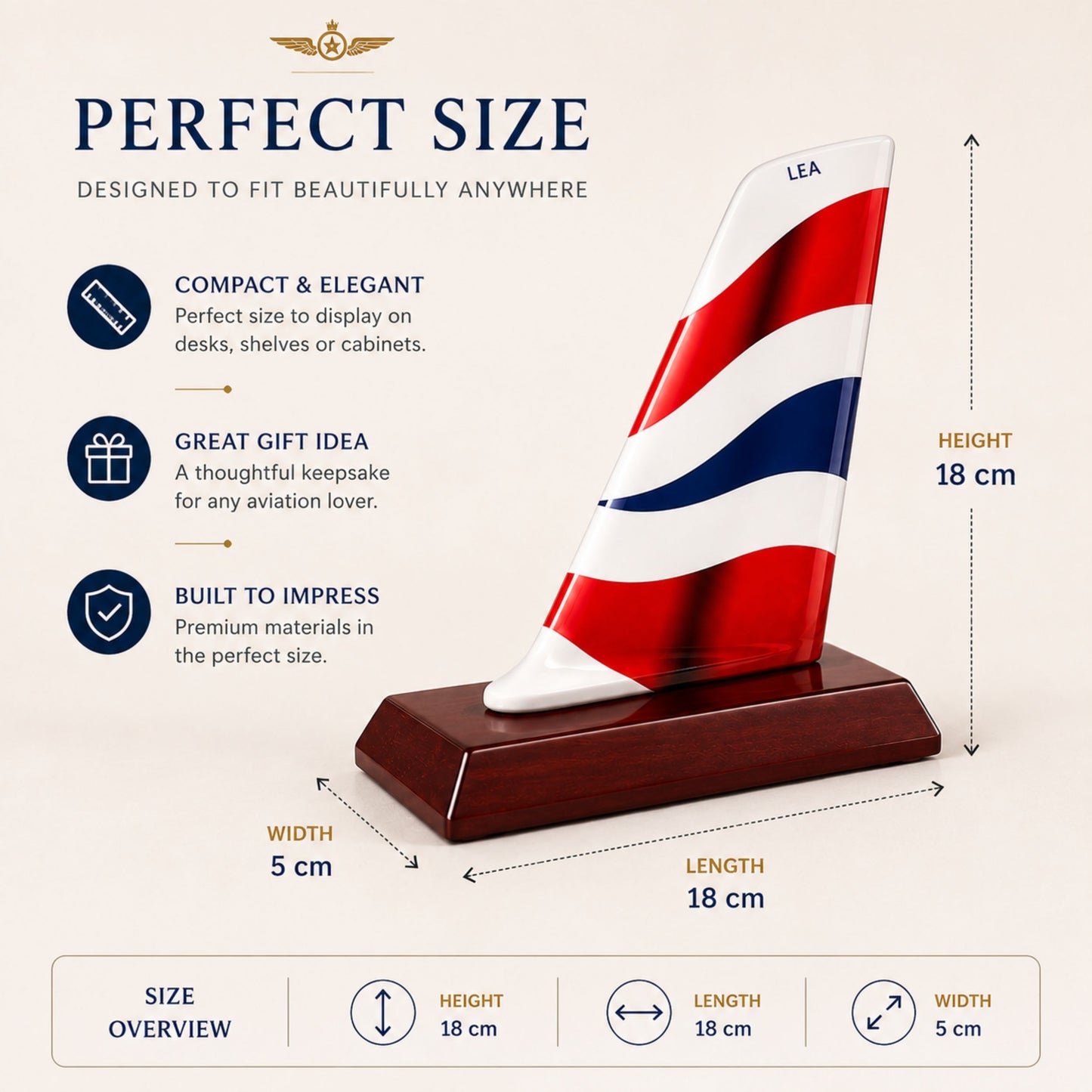Personalised British Airways Tail Fin Decor