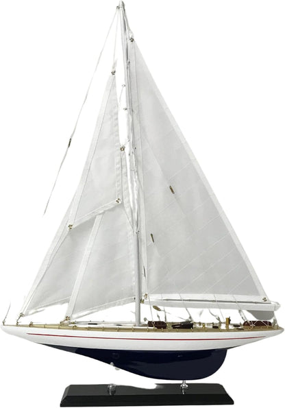Wooden Sailboat Model – Handcrafted Nautical Yacht Replica (4 Sizes Available)