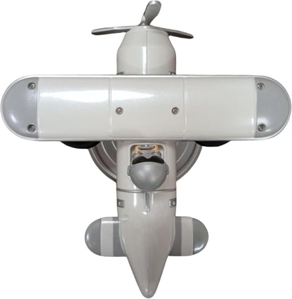 Retro Airplane Flip Clock – Vintage Biplane Novelty Desk Timepiece