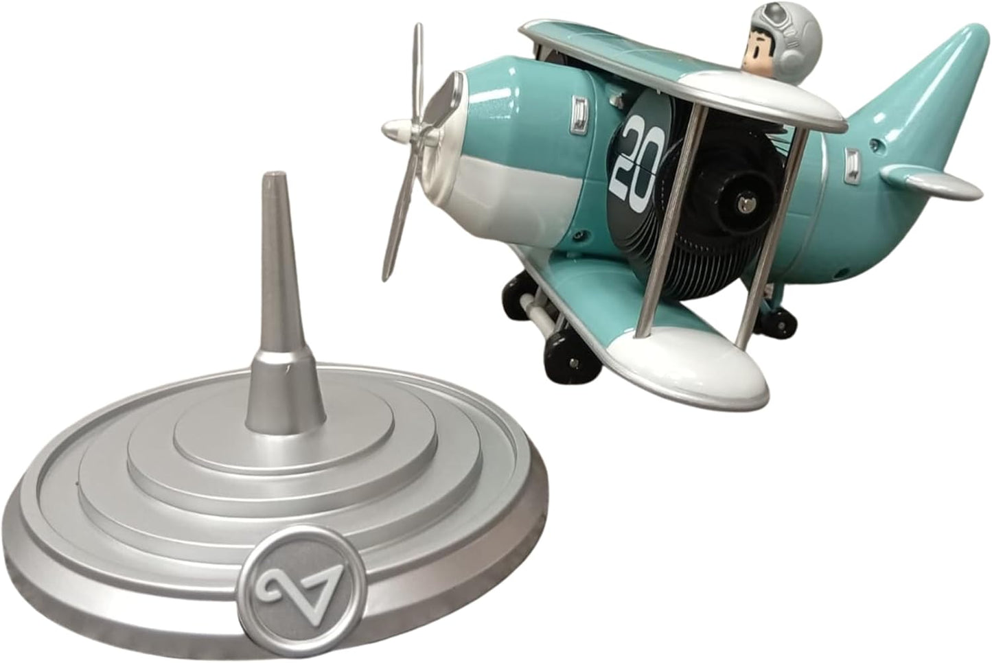 Retro Airplane Flip Clock – Vintage Biplane Novelty Desk Timepiece