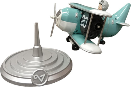 Retro Airplane Flip Clock – Vintage Biplane Novelty Desk Timepiece