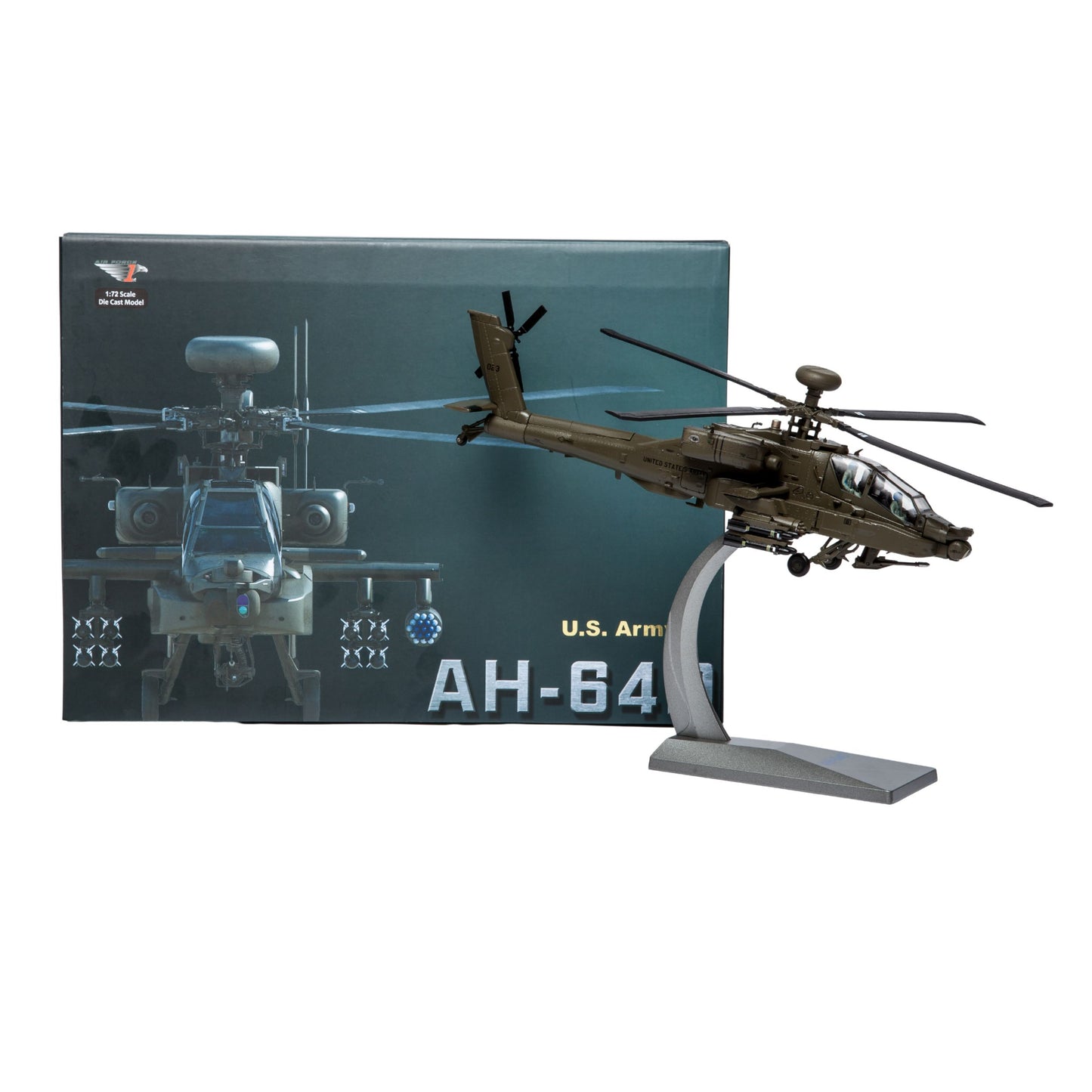 AH-64 Apache – US Army Attack Helicopter Diecast Model 1:72