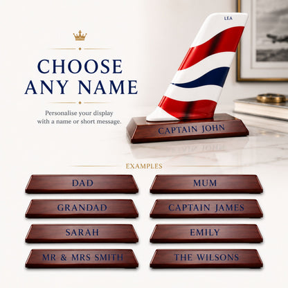 Personalised British Airways Tail Fin Decor