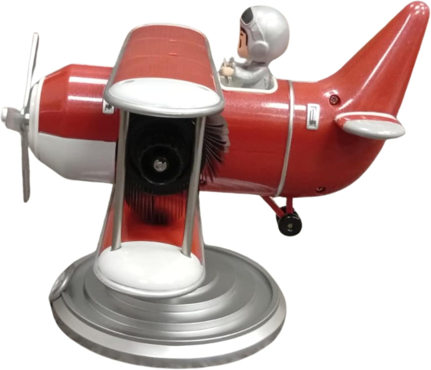 Retro Airplane Flip Clock – Vintage Biplane Novelty Desk Timepiece