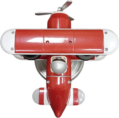 Retro Airplane Flip Clock – Vintage Biplane Novelty Desk Timepiece