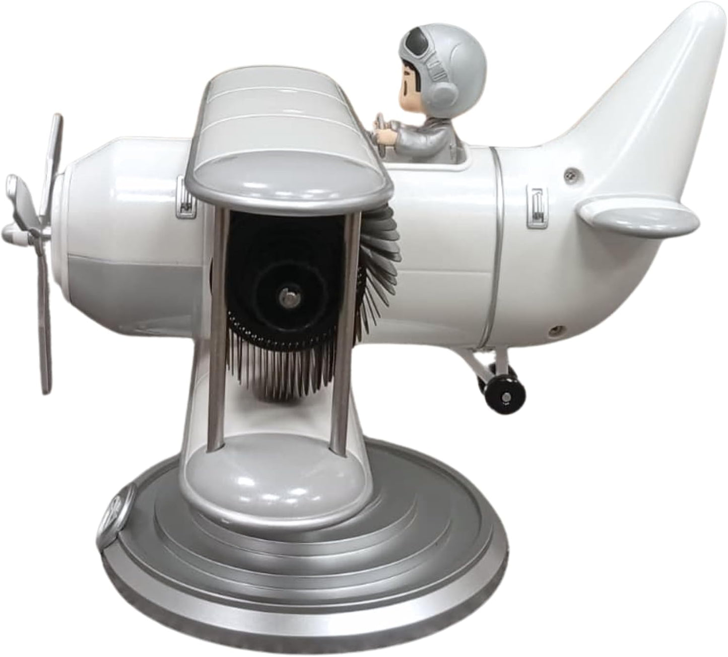 Retro Airplane Flip Clock – Vintage Biplane Novelty Desk Timepiece