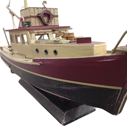 Orca Wooden Ship Model – Jaws Inspired Fishing Boat Collectible