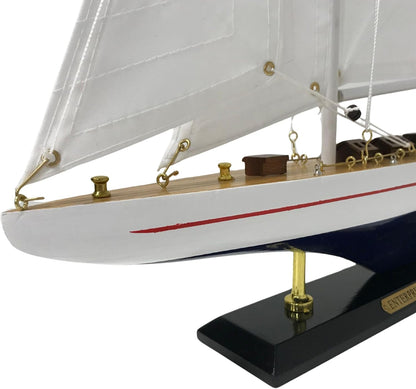 Wooden Sailboat Model – Handcrafted Nautical Yacht Display (4 Sizes Available)