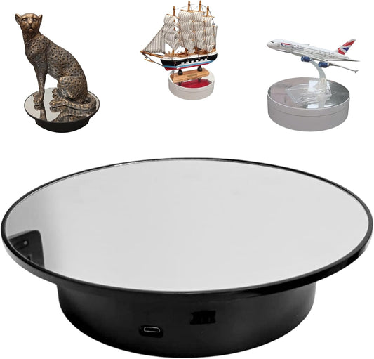360° Rotating Display Stand – Mirror Surface Turntable