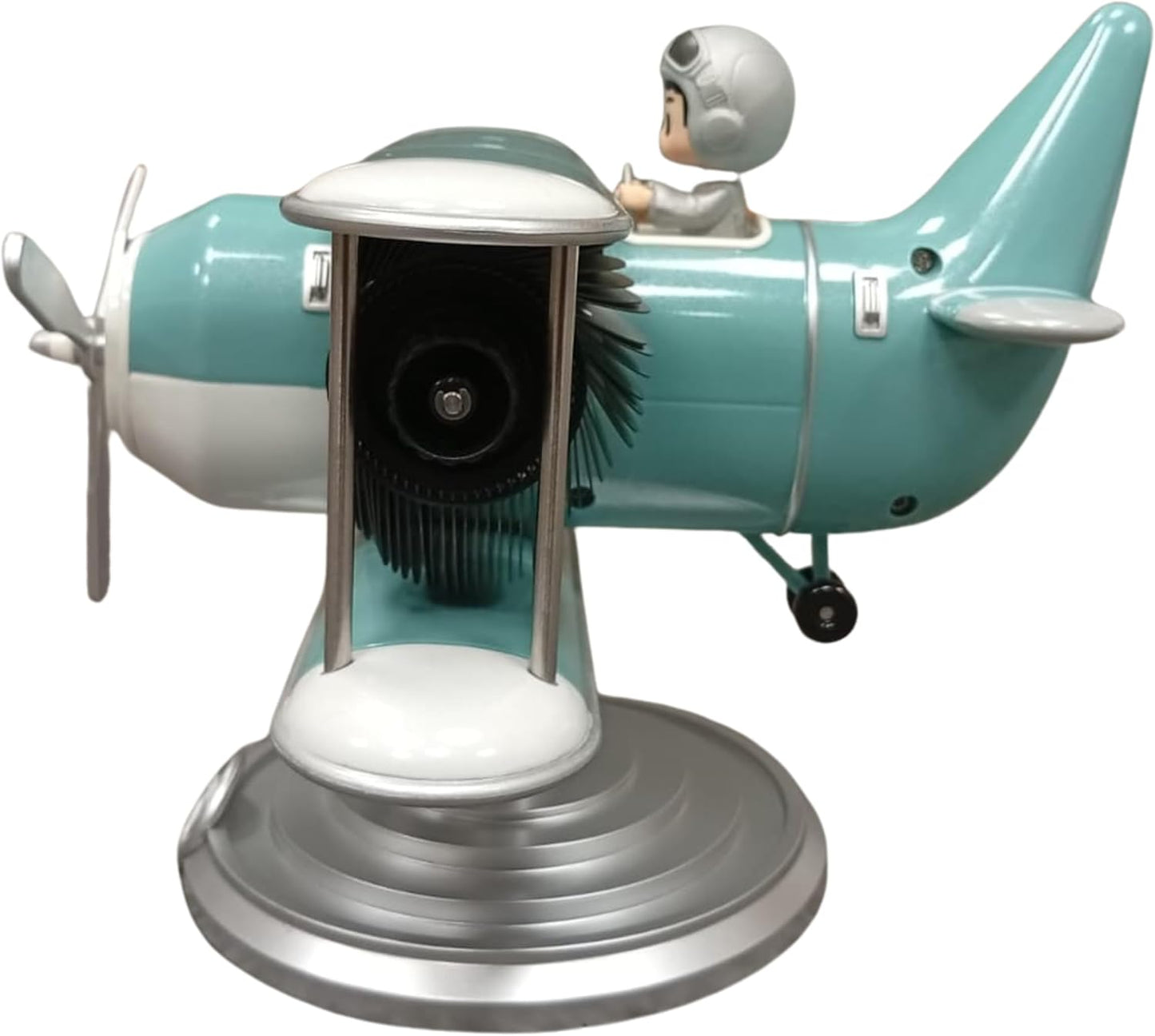 Retro Airplane Flip Clock – Vintage Biplane Novelty Desk Timepiece