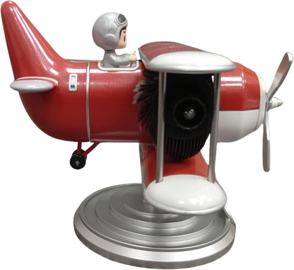 Retro Airplane Flip Clock – Vintage Biplane Novelty Desk Timepiece