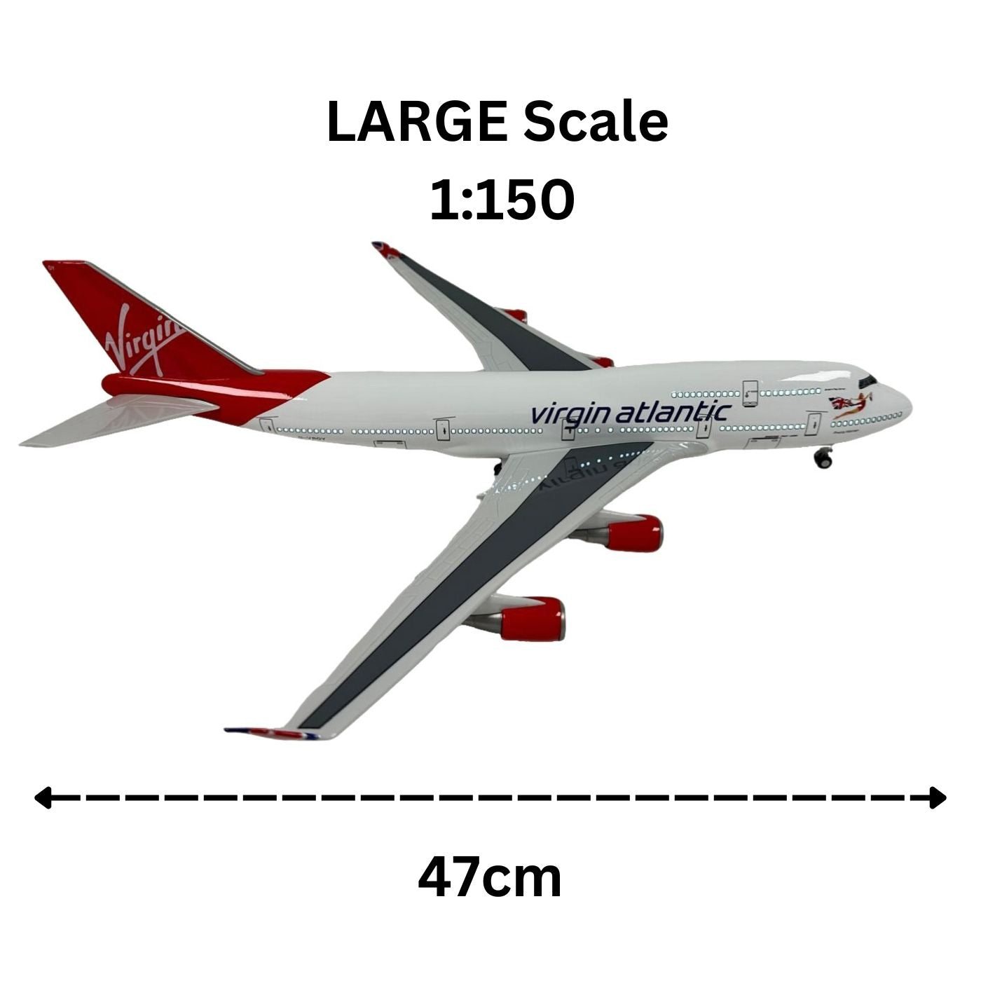 747 Boeing Model Plane Large Scale Ideal Gift Working Lights