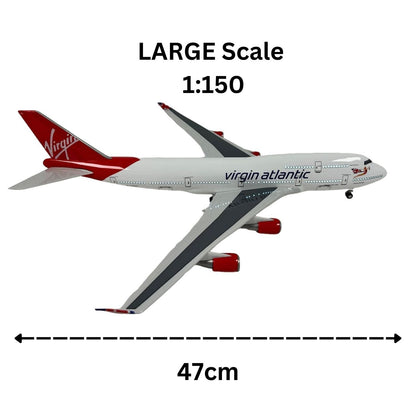 747 Boeing Model Plane Large Scale Ideal Gift Working Lights