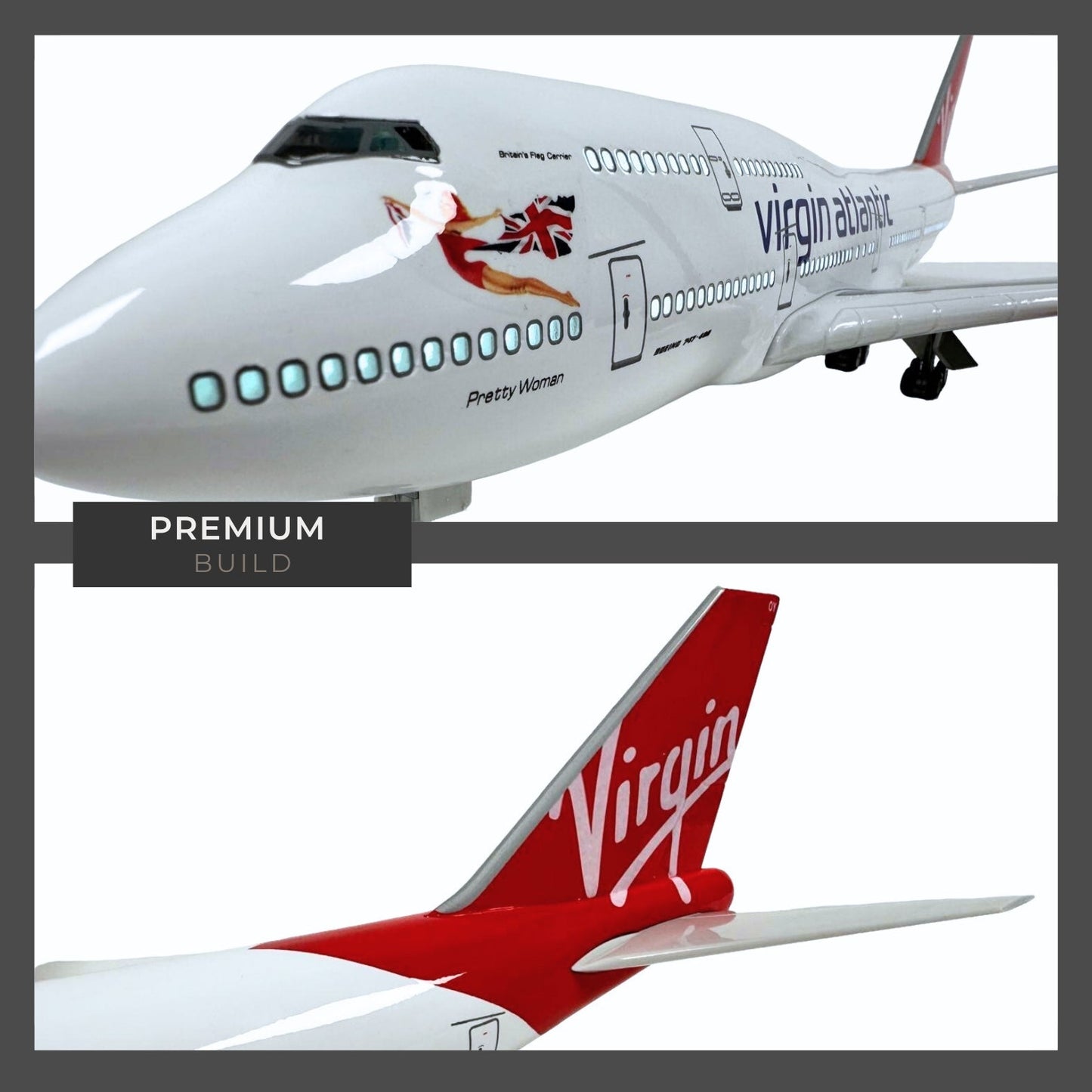 747 Boeing Model Plane Large Scale Ideal Gift Working Lights
