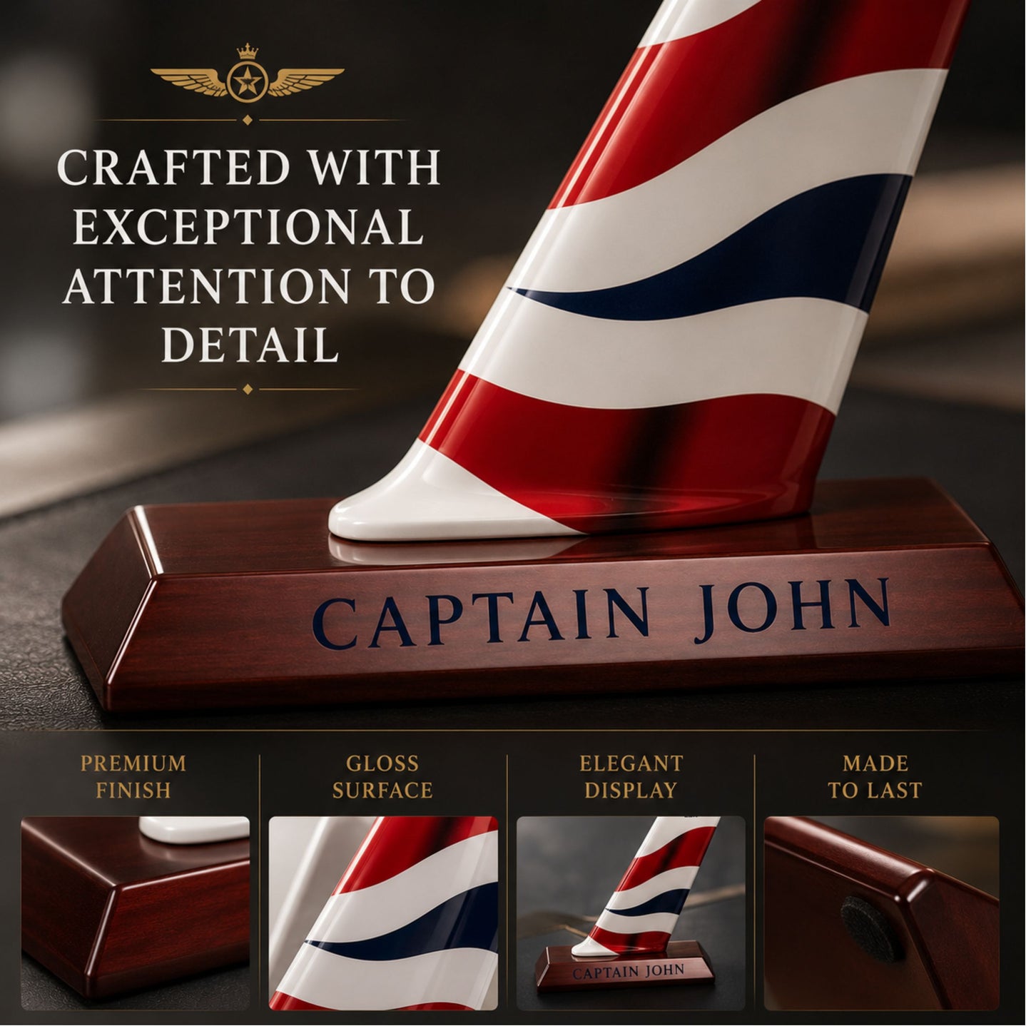 Personalised British Airways Tail Fin Decor