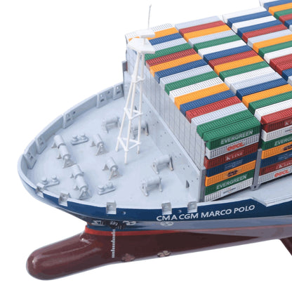 CMA CGM Marco Polo Wooden Model Ship 71 cm