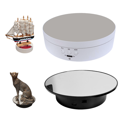360° Rotating Display Stand – Mirror Surface Turntable