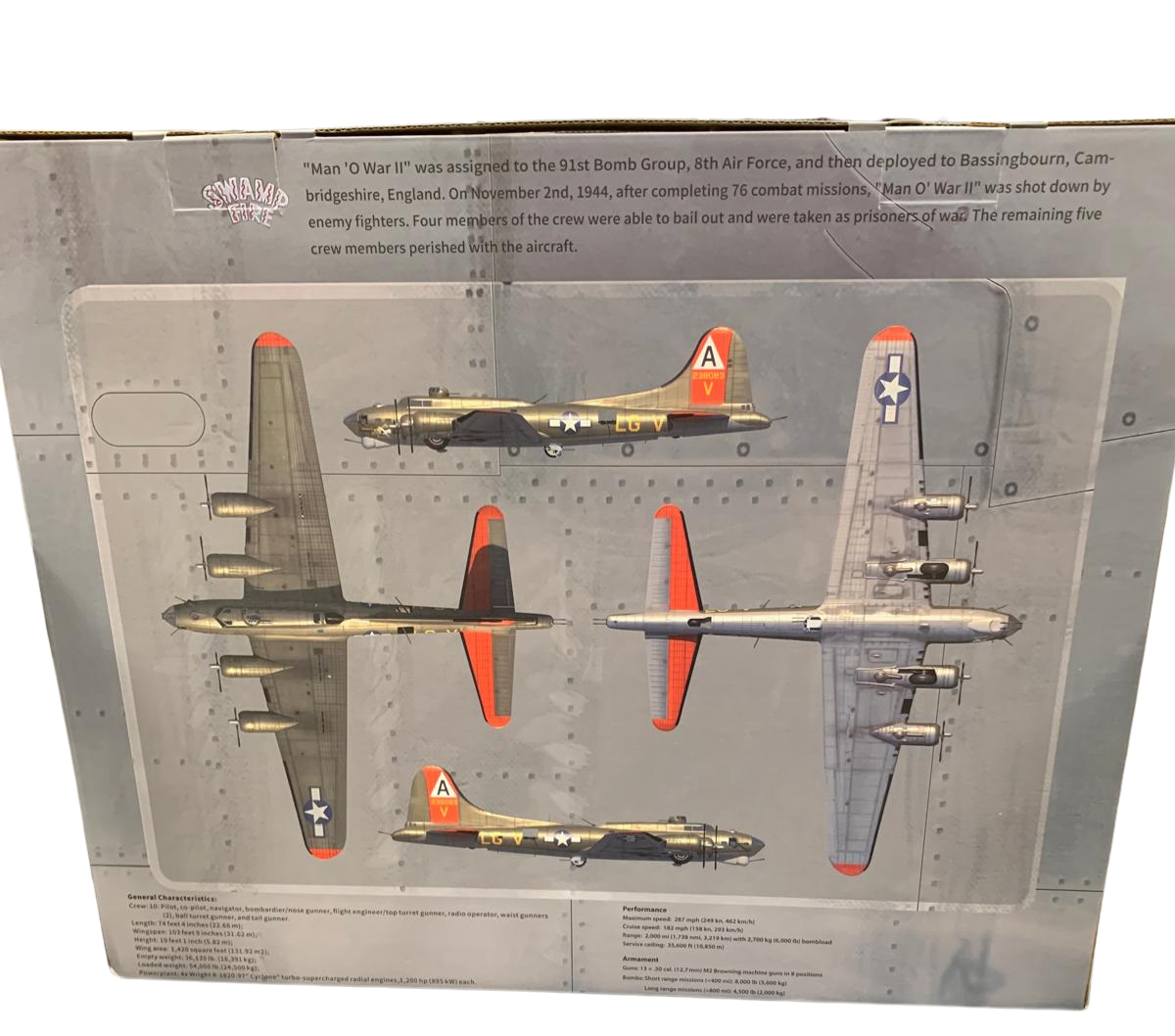 B-17G Flying Fortress – WWII Heavy Bomber Diecast Model 1:72