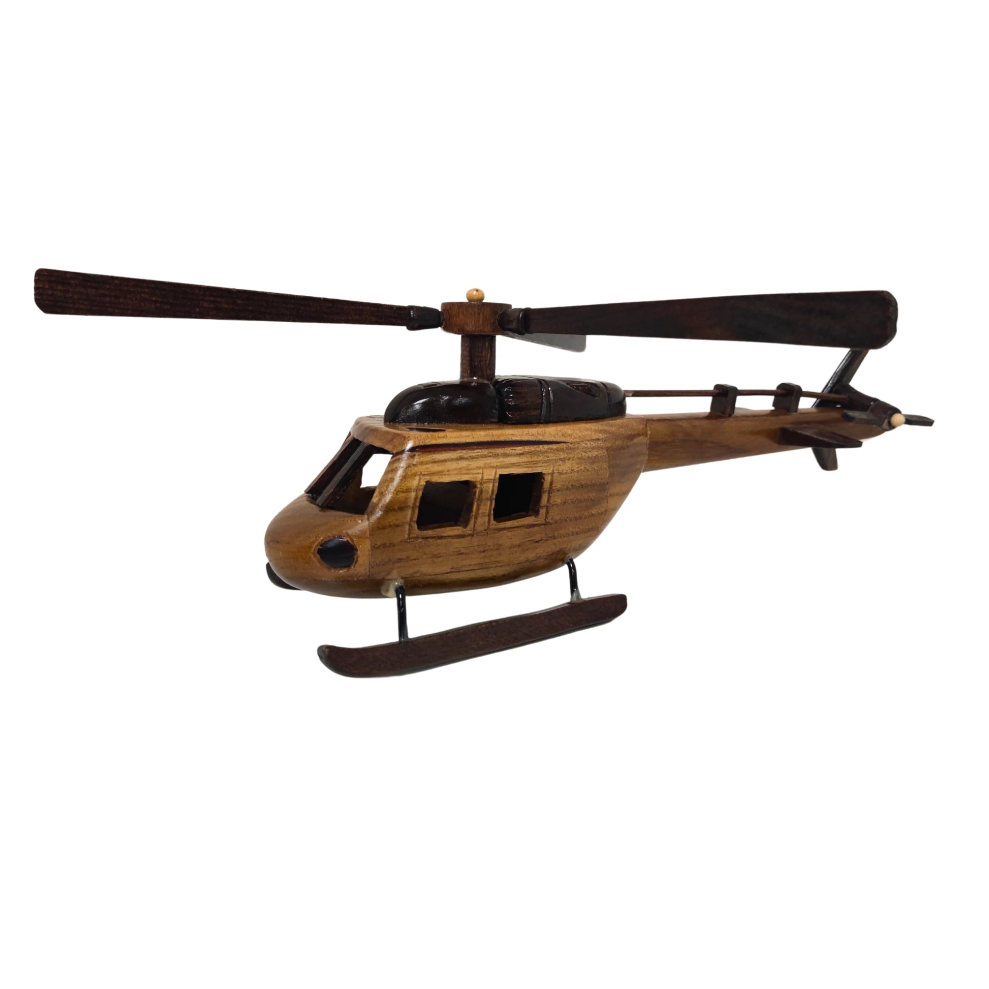 Aero Range Model Helicopter Handcrafted Wooden Vintage - Authentic Replicas & Models