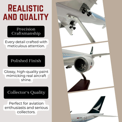 Cathay Pacific Airbus A350 Model Plane Premium Large Scale Ideal Gift - Authentic Replicas & Models
