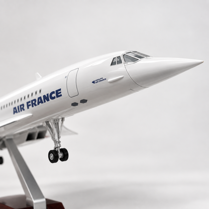 Air France Concorde Model Plane Voice Activated LED Lights Display + Stand