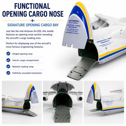 Antonov An-225 Mriya Ukraine Cargo Aircraft Model Plane 1:200