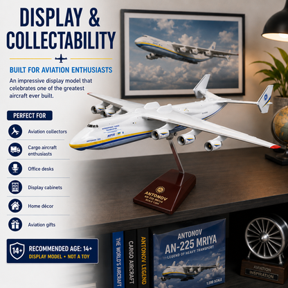 Antonov An-225 Mriya Ukraine Cargo Aircraft Model Plane 1:200