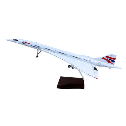 Concorde British Airways BA Diecast Model – Large Scale, Christmas Gift with Display Stand - Authentic Replicas & Models