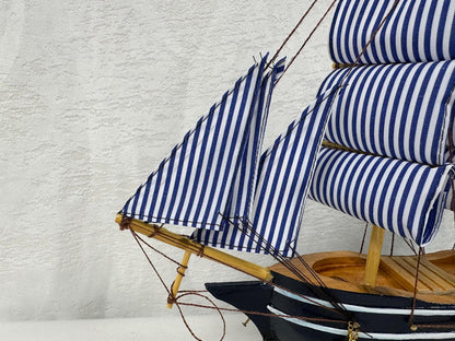 Handmade Blue Confection Ship Model 1L – 32cm x 31cm, Decorative Gift - Authentic Replicas & Models