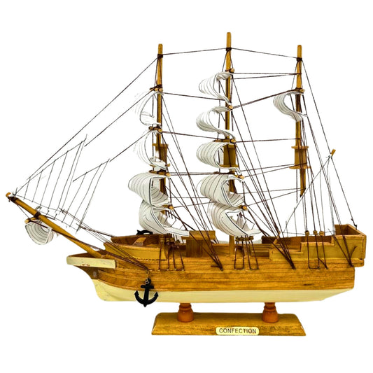 Handmade Confection Model Sea Ship 1G – 38cm with Display Stand, Fully Assembled - Authentic Replicas & Models
