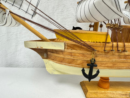 Handmade Confection Model Sea Ship 1G – 38cm with Display Stand, Fully Assembled - Authentic Replicas & Models
