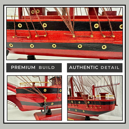 Handmade Confection Model Ship 1A – 50cm Fully Assembled with Display Stand - Authentic Replicas & Models